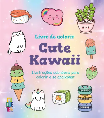 Livro de Colorir Cute Kawaii