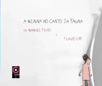 A menina no canto da página