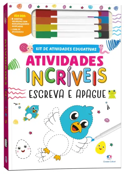 Atividades incríveis - Kit escreva e apague
