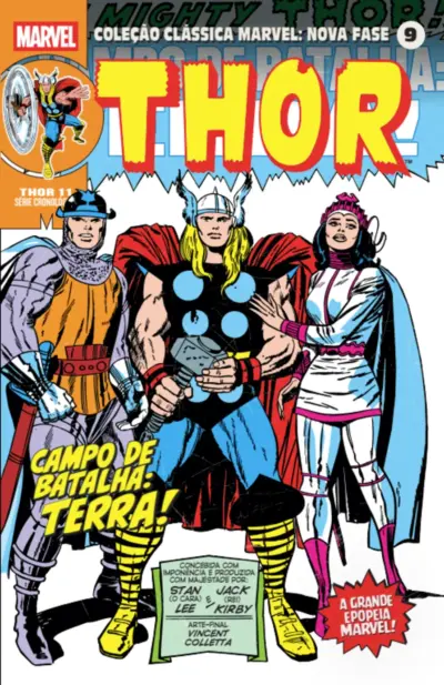 Coleção clássica marvel: nova fase vol. 09 - thor 11 - campo de batalha: terra!