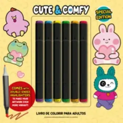 Cute & Comfy Coloring Book for Adults - Special Edition - Livro de Colorir Adulto