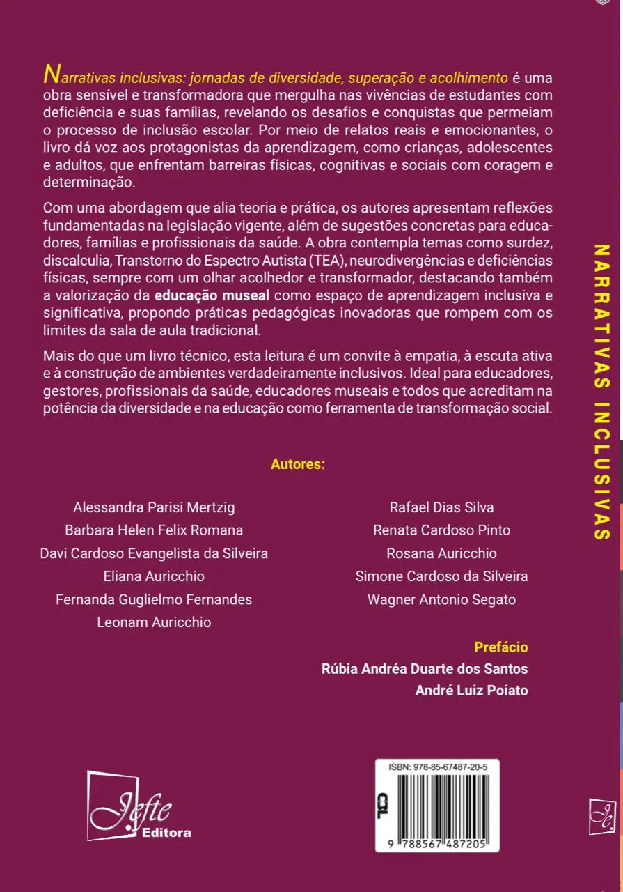 Narrativas inclusivas: Jornadas de diversidade, superação e acolhimento Narrativas inclusivas Quarta Capa