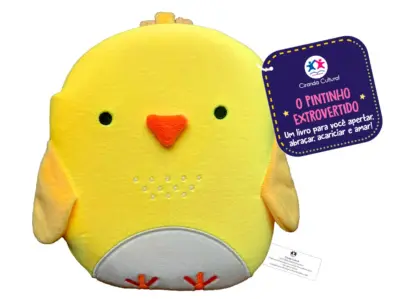 O pintinho extrovertido - Livro de pelúcia