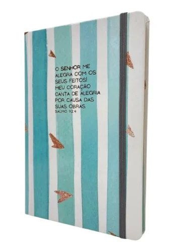 Caderno de Anotações tipo Moleskine Caderneta sem Pauta Capa Dura com Elástico – Salmos: Salmos 94:2