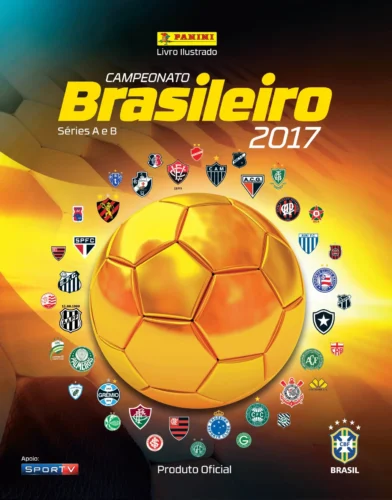 álbum campeonato brasileiro 2017 (capa dura) com 10 envelopes + 20 figurinhas avulsas: