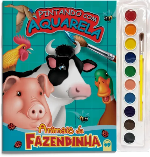 Animais da fazendinha: pintando com aquarela