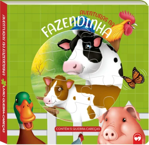 Aventuras na fazendinha: livro quebra-cabeças