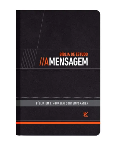 Bíblia de estudo a mensagem – cp de luxo preta: