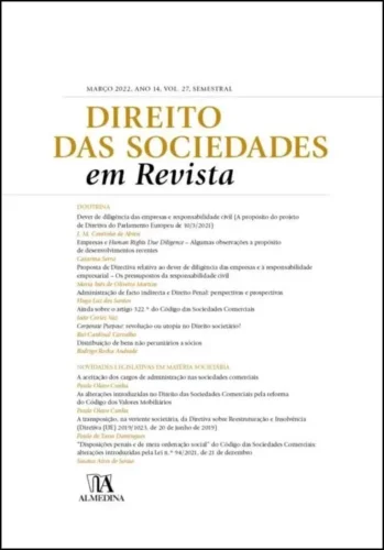Direito das sociedades em revista: Março 2022, Ano XIII, Vol. 27, Semestral