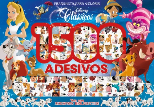 Disney clássicos – Prancheta para colorir com 1.500 adesivos: