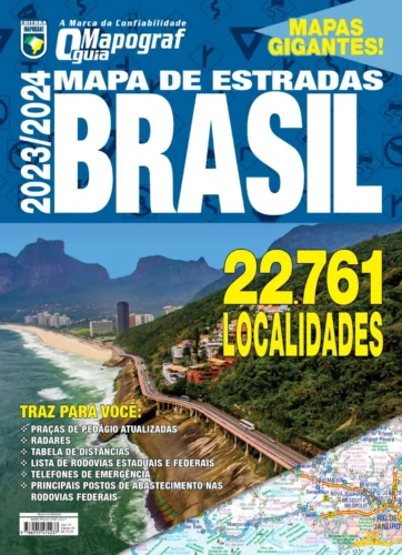 Guia Mapograf – Mapa de Estradas Brasil 2023/2024 – Gigante: