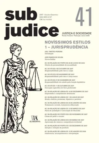 Sub judice: novíssimos estilos – 1 – Jurisprudência