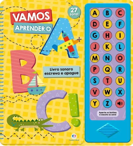 Vamos aprender o ABC: Livro sonoro e escreva e apague